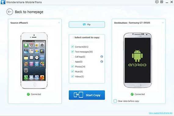 iPhone to Android transfer