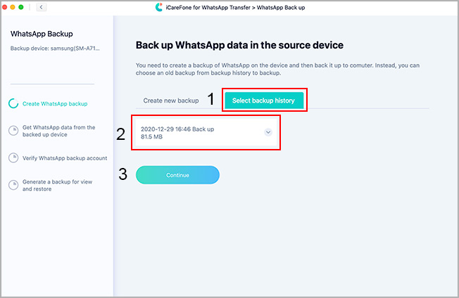 nenhum novo backup detectado