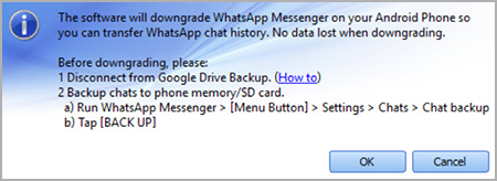 backup Android WhatsApp conversations to your computer