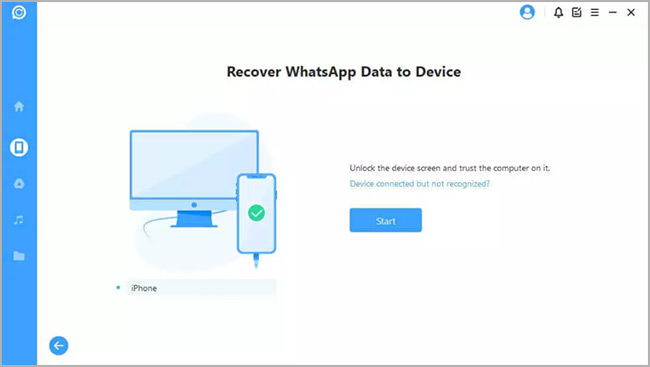 recovering whatsapp data to android
