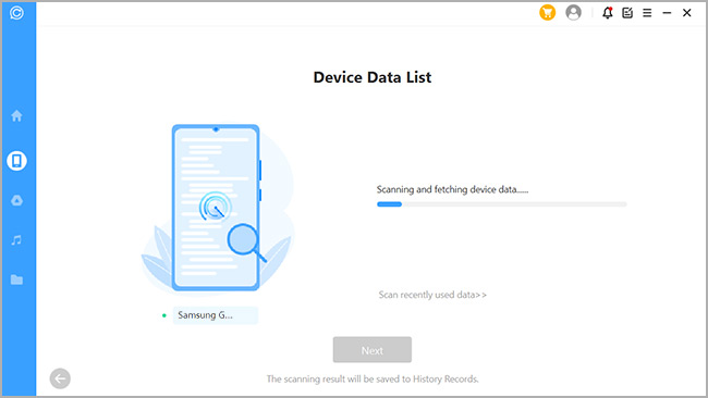 scanning android device for deleted whatsapp backup