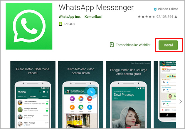 untuh versi WhatsApp terbaru