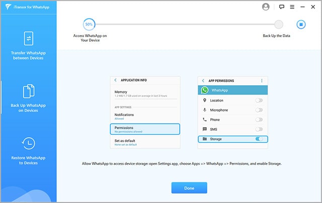 backup WhatsApp data of Android