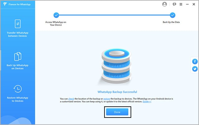 backup WhatsApp data of Android