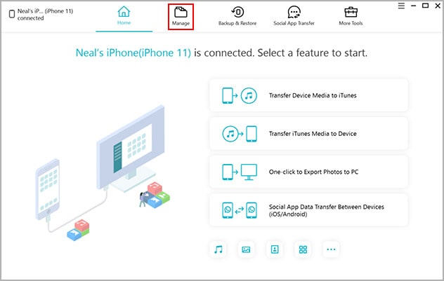 copy data from iOS device to iTunes