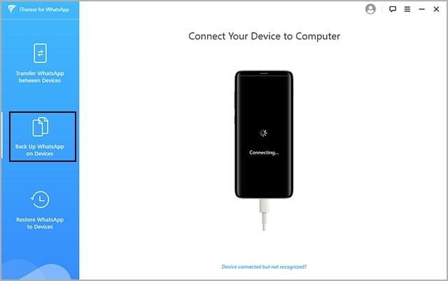 connect iPhone with the USB cable