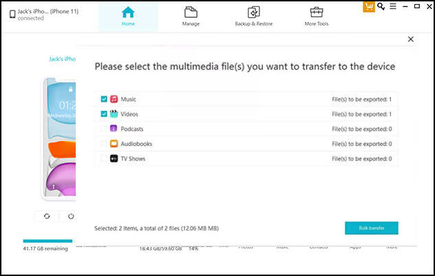 media files getting transferred to itunes