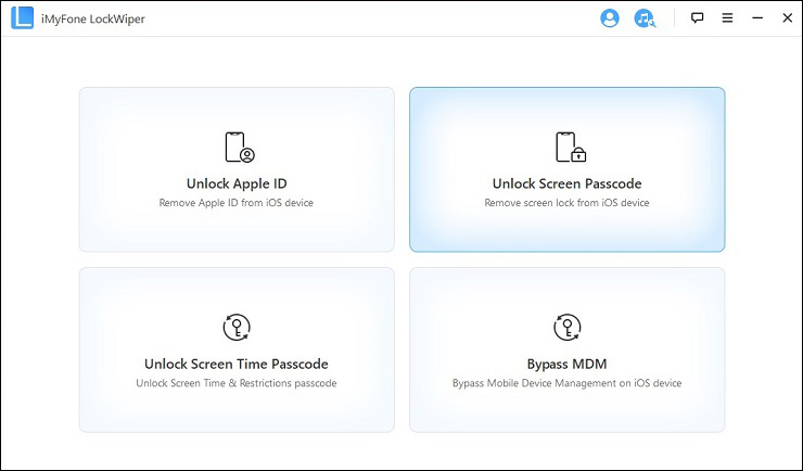 select lock screen passcode removal mode of the tool