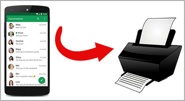 printing messages from android device for legal purposes